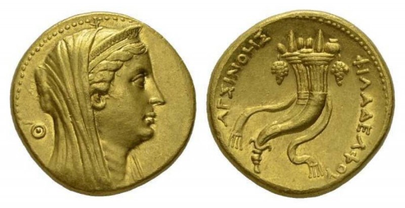 Ptolemy II Philadelphos, 285–246 In the name of Arsinoe II. Octodrachm, Alexandr...