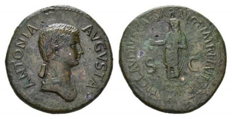 In the name of Antonia, wife of Nero Claudius Drusus Dupondius circa 50-54, Æ 31...