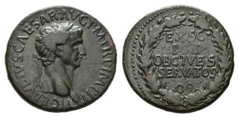 Claudius, 41 – 54 Sestertius circa 42, Æ 35mm, 24.50 g. TI CLAVDIVS CAESAR AVG P...