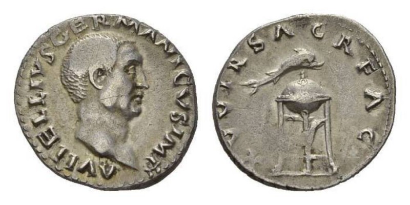 Vitellius, 69 Denarius late April-December 69, AR 19mm, 3.43 g. A VITELLIVS GERM...