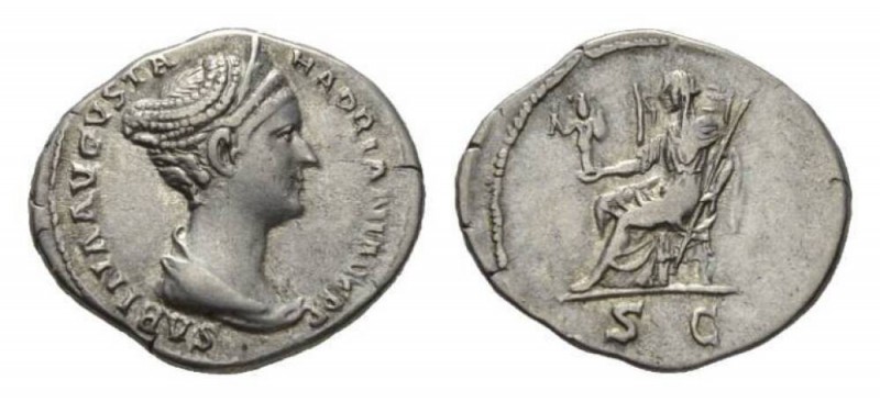 Sabina, wife of Hadrian, Denarius circa 128-137, AG 20mm, 3.16 g. SABINA AVGVSTA...