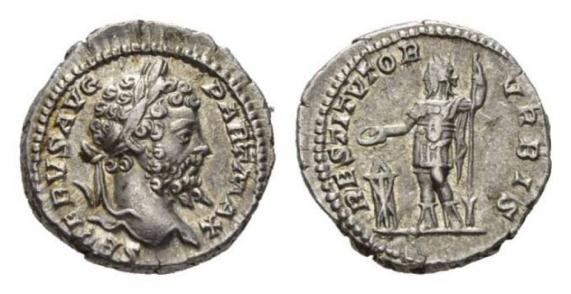 Septimius Severus, 193–211 Denarius circa 200-201, AR 18.5mm, 3.58 g. SAVERVS AV...