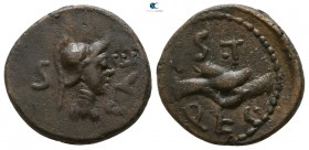 Lucania. Paestum (Poseidonia) 90-44 BC. Semis Æ
