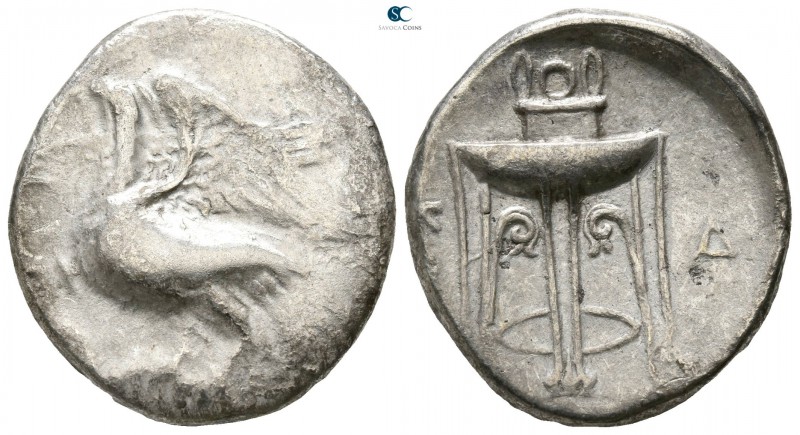Bruttium. Kroton 350-300 BC. 
Nomos AR

21mm., 7,60g.

Eagle standing left ...