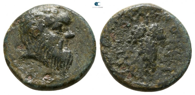 Sicily. Katane circa 200-0 BC. 
Bronze Æ

11mm., 1,67g.

Ivy-wreathed head ...