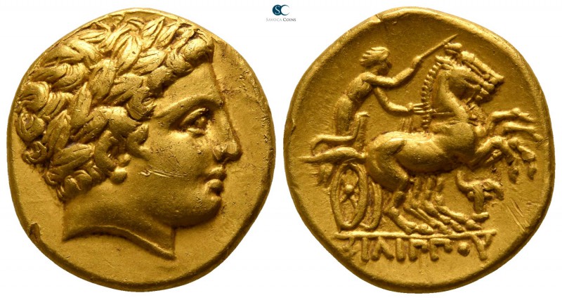 Kings of Macedon. Pella. Philip II. 359-336 BC. 
Stater AV

17mm., 8,48g.

...