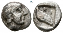 Macedon. Scione 480-450 BC. Tetrobol AR