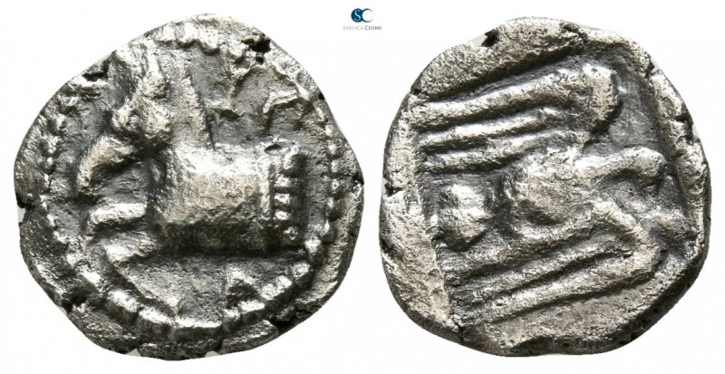 Kings of Thrace. Uncertain mint. Sparadokos circa 464-444 BC. 
Diobol AR

10m...