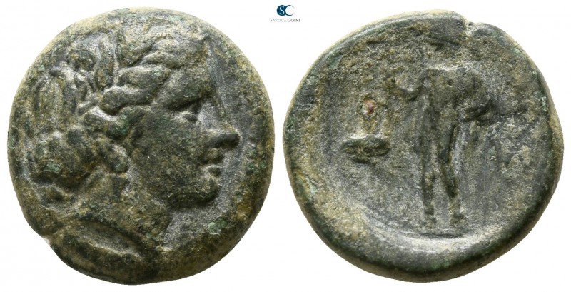Thrace. Sestos circa 300 BC. 
Bronze Æ

16mm., 5,31g.

Head of Persephone r...