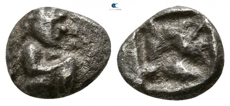 Thraco Macedonian Region. Siris 525-480 BC. 
1/8 Stater AR

7mm., 0,68g.

S...