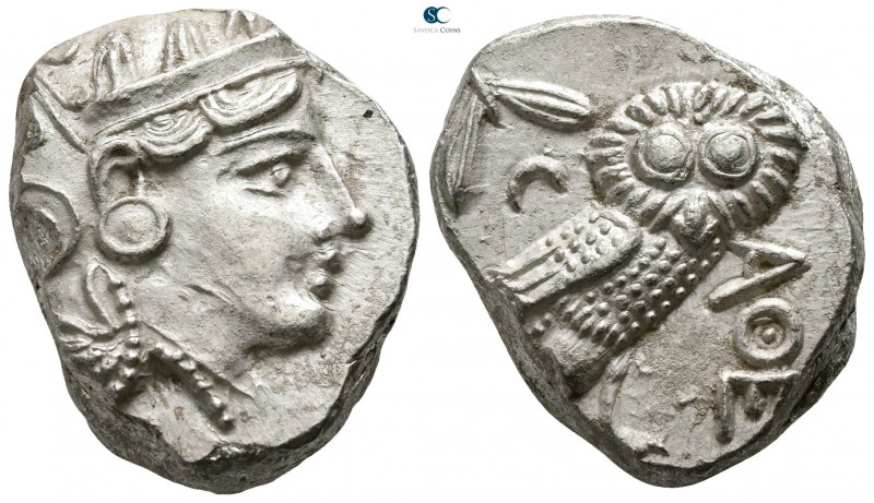 Attica. Athens circa 393-355 BC. 
Tetradrachm AR

23mm., 17,10g.

Head of A...
