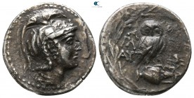 Attica. Athens. ΓΛΑΥ-, ΕΧΕ- (Glau-, Eche-), magistrates circa 196-187 BC. Drachm AR. New Style coinage