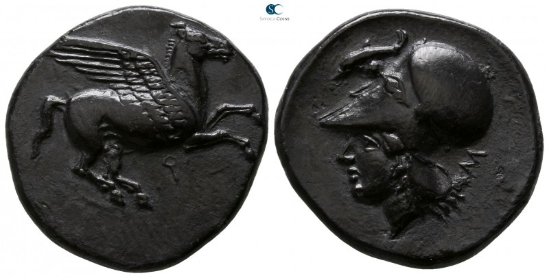 Corinthia. Corinth 405-345 BC. 
Stater AR

20mm., 7,80g.

Pegasos flying ri...