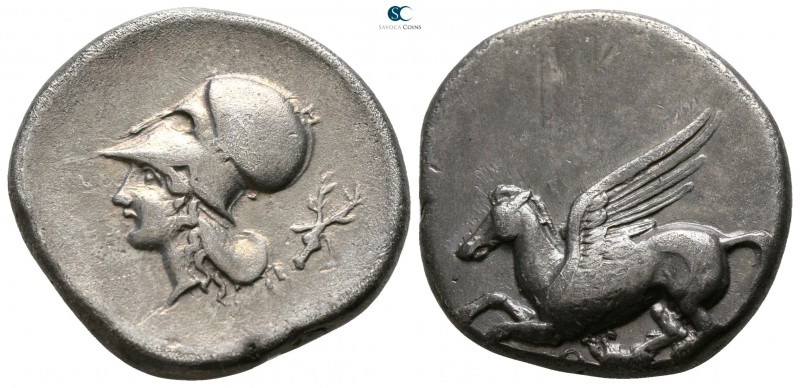 Corinthia. Corinth circa 330-315 BC. 
Stater AR

21mm., 8,22g.

Head of Ath...