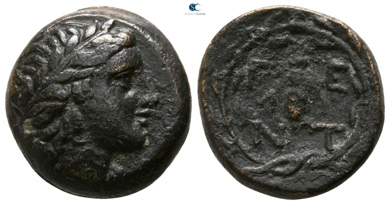 Troas. Gentinos circa 400-300 BC. 
Bronze Æ

15mm., 4,59g.

Laureate head o...
