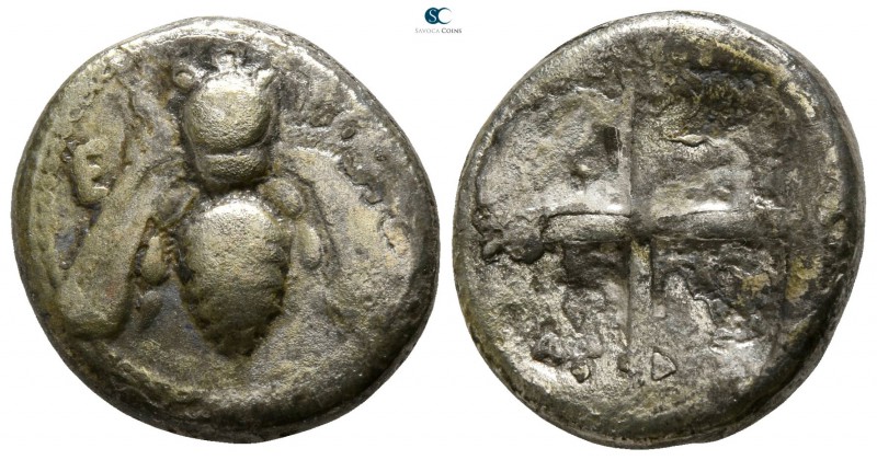 Ionia. Ephesos circa 420-400 BC. 
Didrachm AR

17mm., 6,89g.

Ε-[Φ], bee / ...