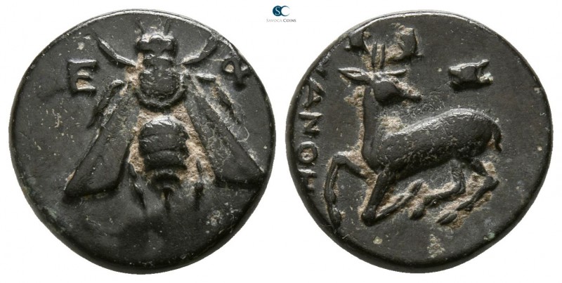 Ionia. Ephesos 390-320 BC. 
Bronze Æ

12mm., 2,25g.

 Ε - Φ. Bee / [...]ANΘ...