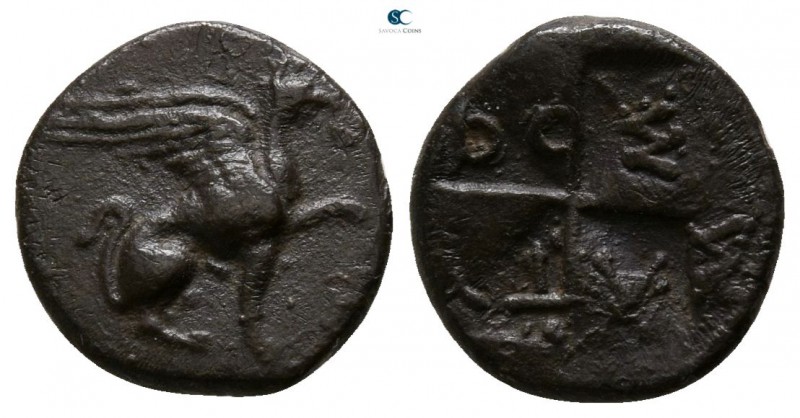 Ionia. Teos. Uncertain magistrate circa 400-375 BC. 
Diobol AR

10mm., 0,98g....