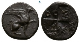 Ionia. Teos. Uncertain magistrate circa 400-375 BC. Diobol AR