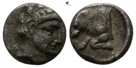 Caria. Hekatomnos 392-377 BC. Diobol AR