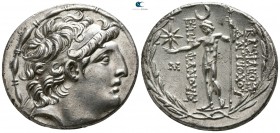 Seleukid Kingdom. Ake-Ptolemais. Antiochos VIII Epiphanes Grypos 121-97 BC. Tetradrachm AR