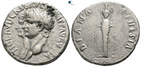 Ionia. Ephesos. Claudius, with Agrippina Minor AD 41-54. Cistophor AR