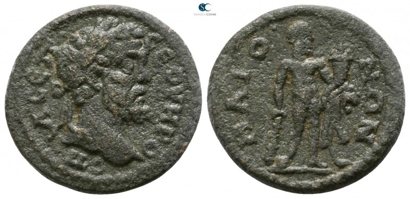 Lydia. Maionia . Septimius Severus AD 193-211. 
Bronze Æ

18mm., 3,44g.

Λ ...