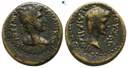 Lydia. Sardeis . Germanicus, with Drusus 4 AD-BC 19. Bronze Æ