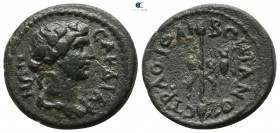 Lydia. Sardeis . Pseudo-autonomous issue AD 98-117. Time of Trajan, ΛΟ. ΙΟ. ΛΙΒΩΝΙΑΝΟΣ (Lo. Io. Libonianus), strategos. Bronze Æ