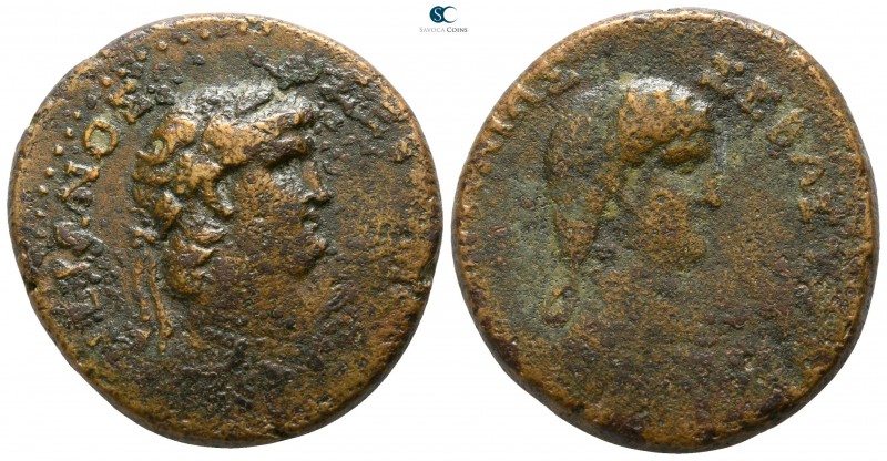 Galatia. Koinon of Galatia. Nero and Poppaea AD 54-68. 
Bronze Æ

26mm., 14,0...