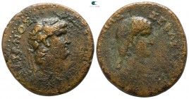 Galatia. Koinon of Galatia. Nero and Poppaea

 AD 54-68. Bronze Æ