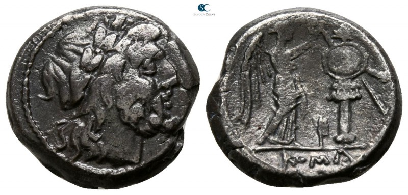 211-210 BC. Spearhead first series.. Uncertain mint in Southeast Italy
Victoria...