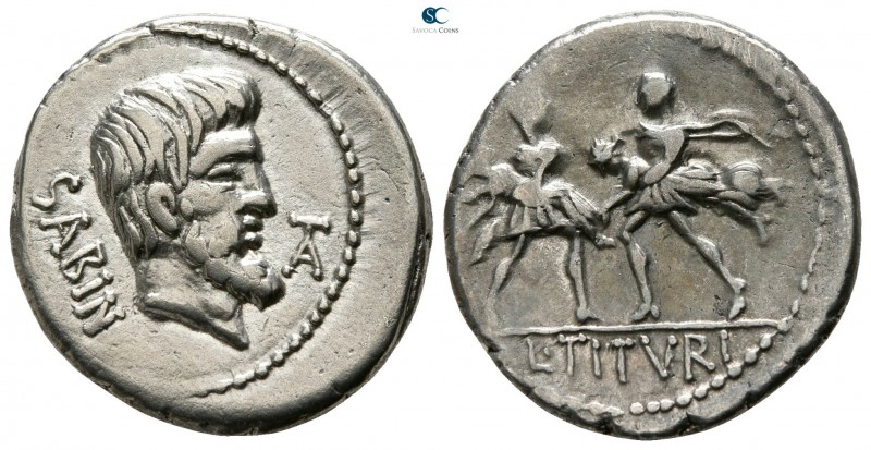 L. Titurius L.f. Sabinus 89 BC. Rome
Denarius AR

17mm., 3,79g.

Bareheaded...