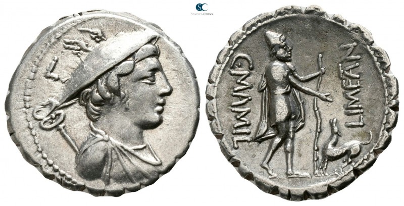 C. Mamilius Limetanus. 82 BC. Rome
Denarius AR

17mm., 3,79g.

Draped bust ...