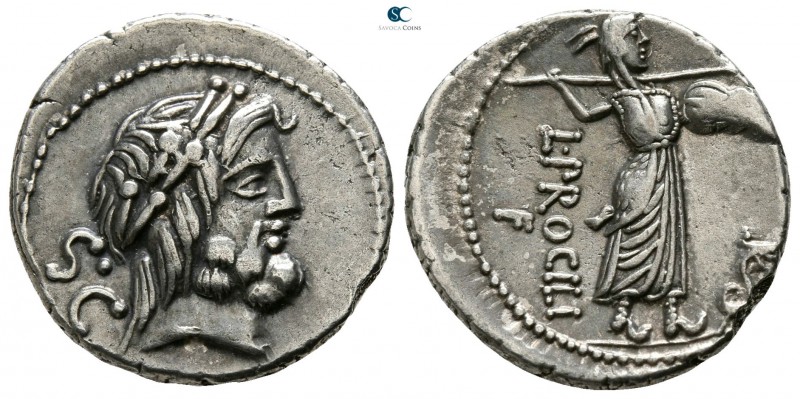 L. Procilius 80 BC. Rome
Denarius AR

17mm., 3,83g.

Laureate head of Jupit...