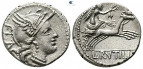 L. Rutilius Flaccus 77 BC. Rome. Denarius AR