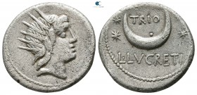 L. Lucretius Trio. 74 BC. Rome. Denarius AR