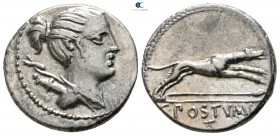 C. Postumius.  73 BC. Rome. Denarius AR