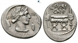 L. Furius Cn.f. Brocchus.  63 BC. Rome. Denarius AR