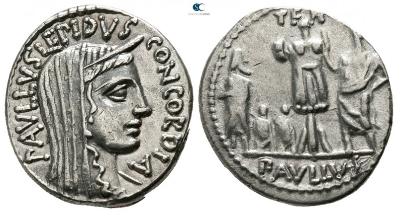 L. Aemilius Lepidus Paullus 62 BC. Rome
Denarius AR

17mm., 3,89g.

PAVLLVS...