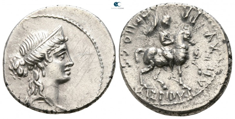M. Lepidus. 61 BC. Rome
Denarius AR

18mm., 3,87g.

Laureate and diademed f...