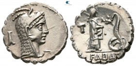 L. Roscius Fabatus 59 BC. Rome. Denarius AR