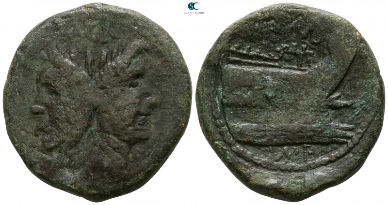 Sextus Pompey Magnus 43-36 BC. Sicily
As Æ

30mm., 21,59g.

Laureate head o...