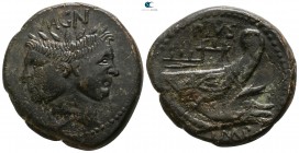 Sextus Pompey Magnus 43-36 BC. Uncertain mint in Sicily. As Æ