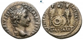 Augustus . 27 BC-AD 14. Struck 2 BC-AD 12. Lugdunum. Denarius AR