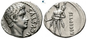 Augustus 27-14 BC. Struck circa 19 BC.. Spanish mint (Tarraco). Denarius AR