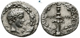 Augustus 27 BC-AD 14. Uncertain eastern mint. Denarius AR