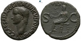 Caligula AD 37-41. Struck AD 37/38.. Rome. As Æ