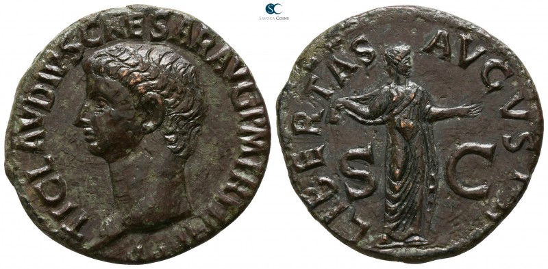 Claudius AD 41-54. Rome
As Æ

27mm., 9,77g.

TI CLAVDIVS CAESAR AVG P M TR ...