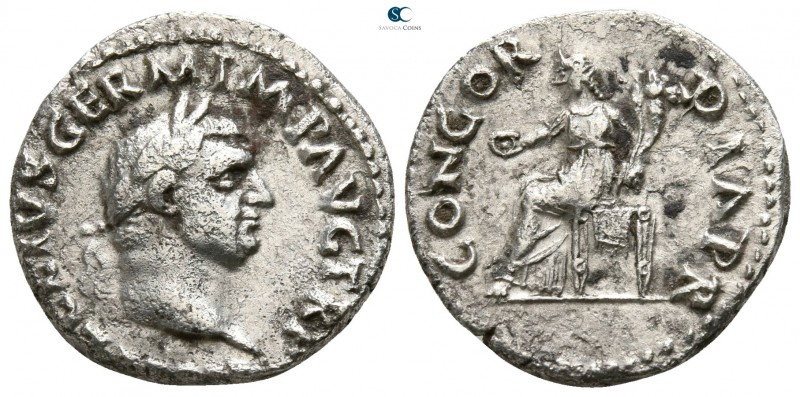 Vitellius AD 69-69. Rome
Denarius AR

15mm., 3,03g.

[A VITELL]IVS GERM IMP...